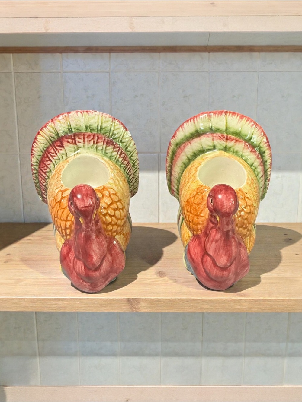 Ceramic Turkey Candle Holders